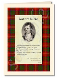 robert burns extract from to a mountain daisy card