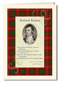 robert burns extract from the jolly beggar card