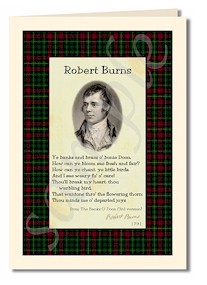 robert burns extract from banks o doon  3rd version cards