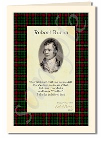 robert burns extract from a that cards