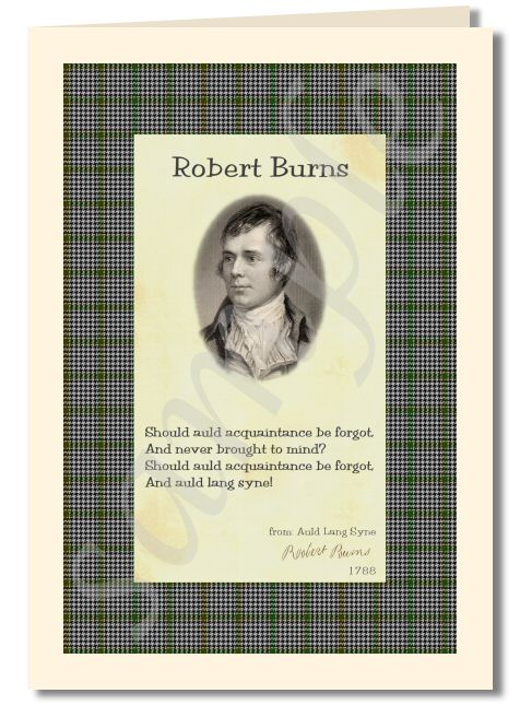 Robert Burns - extract from Auld Lang Syne greeting card