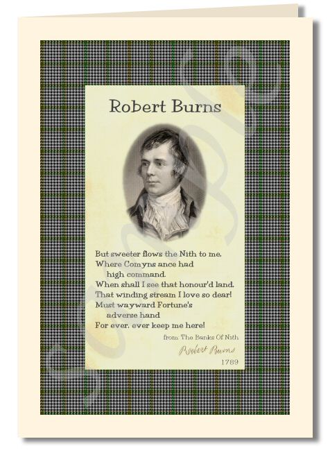 Robert Burns - extract from The Banks of Nith greeting card