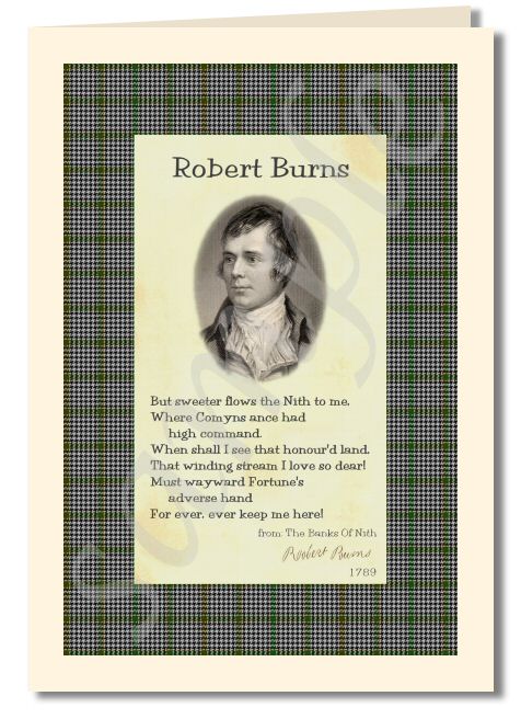 Robert Burns - extract from The Banks of Nith greeting card