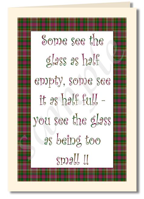 scottish humour card greeting card