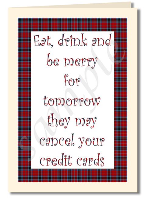 scottish humour card greeting card